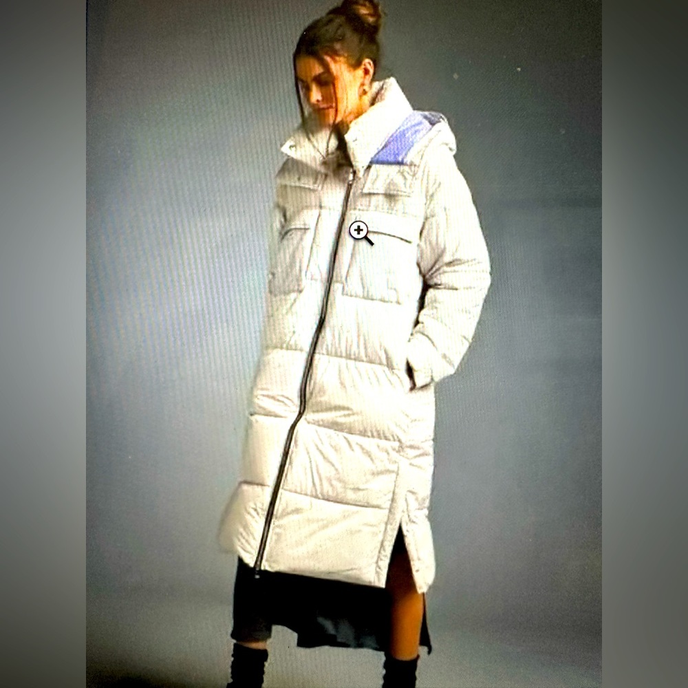 Anthro NVLT colorblock puffer coat NWT